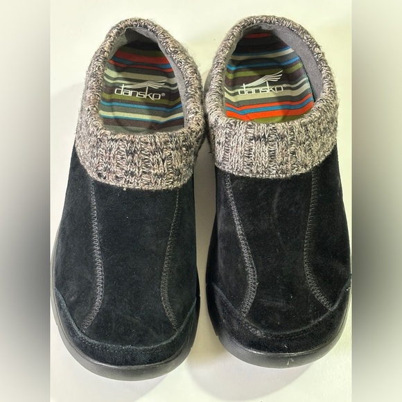 NWOT Dansko Eartha Black Suede & Knit Non Slip Comfort Mule Clog 36EU US 6 - Picture 2 of 9